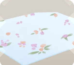 バラ柄のテーブルシートの画像