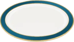 洋食を引き立てるシックなお皿の画像