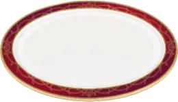洋食を引き立てるリッチなお皿の画像