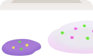 こぼれたクリームの画像