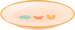 小さくてシンプルなお皿の画像