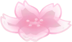 ガラスの桜の花の画像