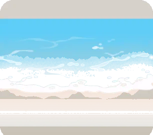 リゾートの優しい波を模したシートの画像