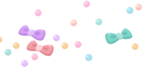 こぼれたカラフルデコパーツの画像