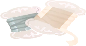 リヴリー色のリボンの画像