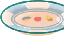 林檎の実の絵付豆皿の画像