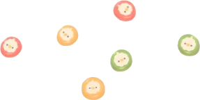ケマリのカラフルな組み飴の画像
