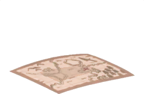 目印付きの宝の地図の画像
