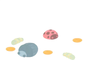 虫のペレットの画像