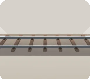 夕暮れの線路の画像