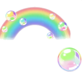 雨上がりの虹の木の画像