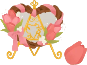 チューリップリースの木の画像