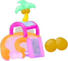 サマープールスライダーの木の画像