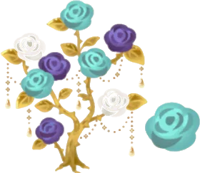 金色の薔薇の木の画像