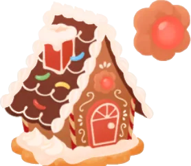 クリスマスクッキーハウスの木の画像