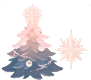 きらめくクリスマスの木の画像