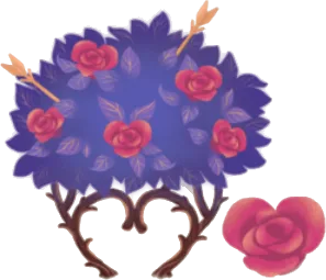愛情を具現化した薔薇の木の画像