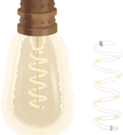 ヴィンテージな電球の木の画像
