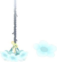 吊るした花束の木の画像