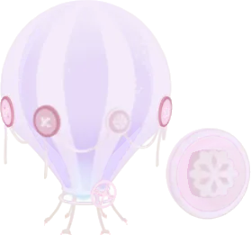 旅立つ気球の木の画像