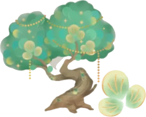 深き水底の神秘なウロコの木の画像