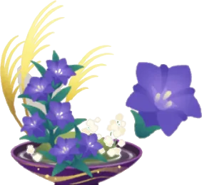 月宴のリンドウの木の画像