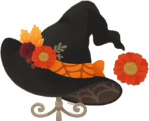 フラワーハロウィンハットの木の画像