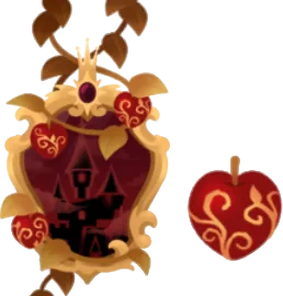 魔法の鏡と毒林檎の木の画像