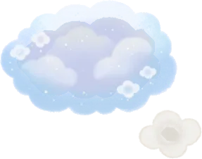 フワフワな花の雲の木の画像