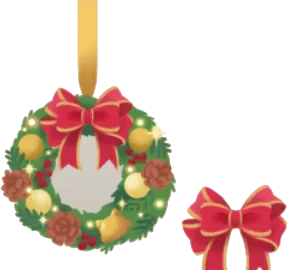 クリスマスリースの木の画像