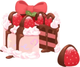大粒の苺のケーキの木の画像