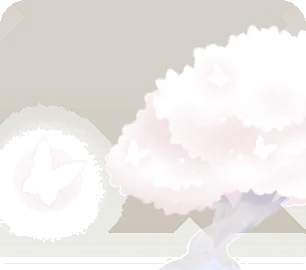 霞む白桜の木の画像