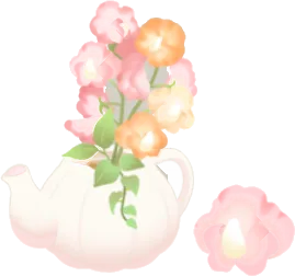 スイートピーティーポットの木の画像