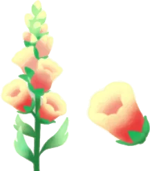 淡く光る幻想的な花の木の画像