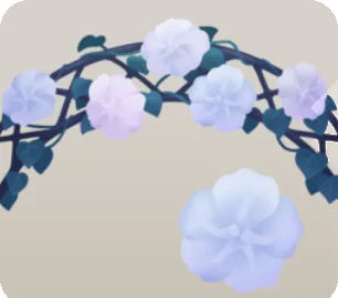 アーチに咲く夜顔の木の画像