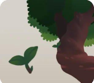 木漏れ日の大木の画像