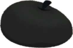 ベレー帽・黒の画像