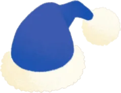 サンタ帽・ブルーの画像