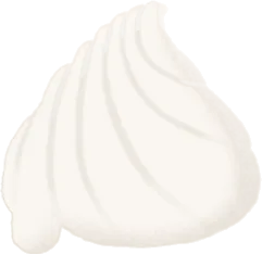 白い生クリーム帽の画像