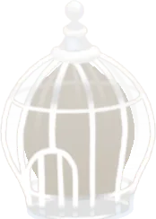 鳥籠・白の画像