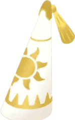 大きなとんがり帽子・太陽の画像
