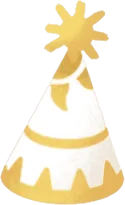 小さなとんがり帽子・太陽の画像