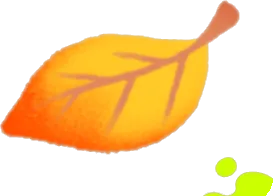 小さい紅葉した葉っぱの画像