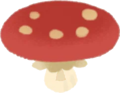 冬の森のちいさなキノコの画像