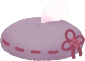 趣ある桜のベレー帽の画像