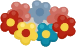 レトロなお花のかんむりの画像