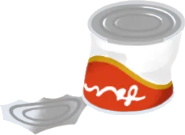 空き缶帽子・赤の画像
