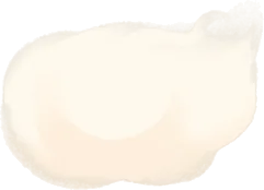 丸めたふわふわの綿の画像
