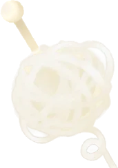 毛糸玉・白の画像