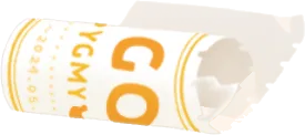 丸めた金のピグミーチケットの画像